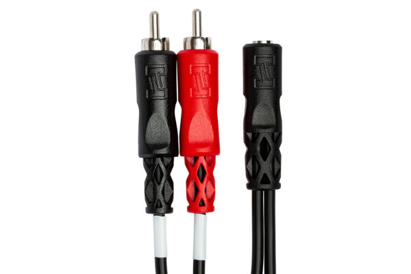 Hosa YMR-197 Stereo Breakout 3.5mm TRSF to Dual RCA