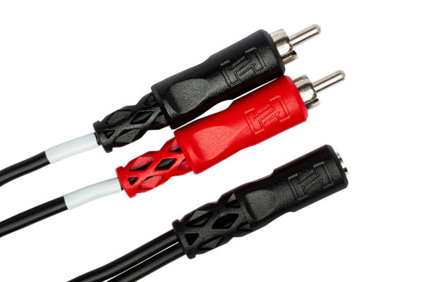 Hosa YMR-197 Stereo Breakout 3.5mm TRSF to Dual RCA