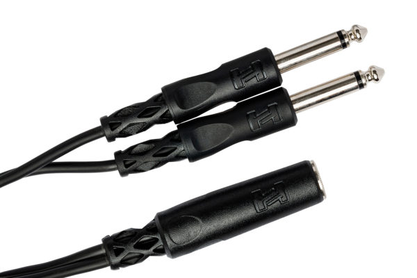 Hosa YPP-106 Y Cable 1/4" TSF to Dual 1/4" TS