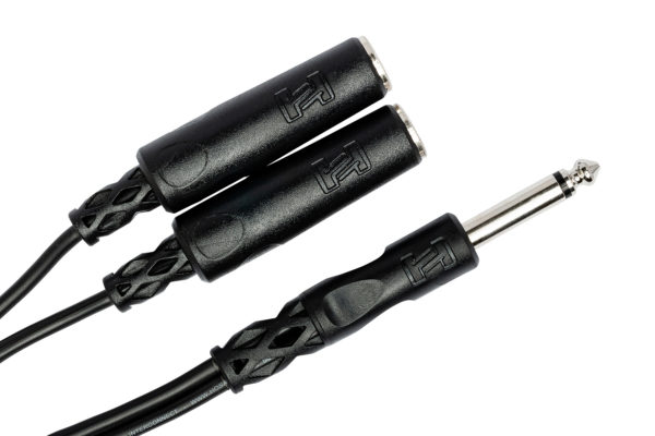 Hosa YPP-111 Y Cable 1/4" TS to Dual 1/4" TSF