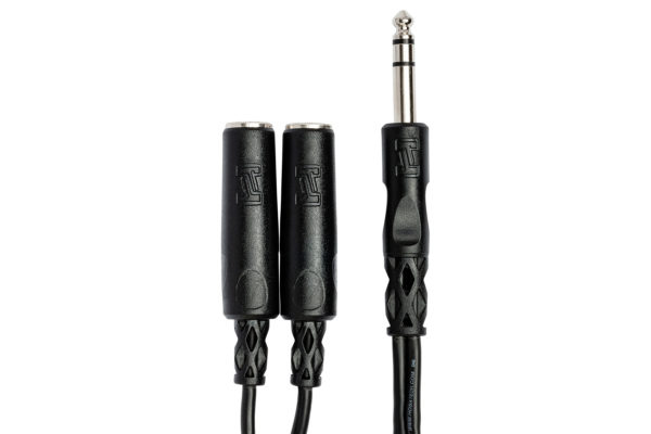 Hosa YPP-118 Y Cable 1/4" TRS to Dual 1/4" TRSF 