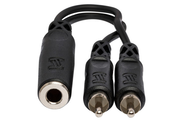 Hosa YPR-131 Y Cable 1/4" TSF to Dual RCA