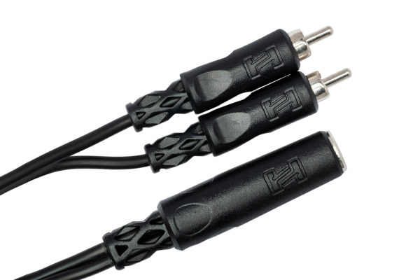 Hosa YPR-131 Y Cable 1/4" TSF to Dual RCA