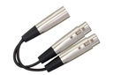 Hosa YXF-119 Y Cable Dual XLR3F to XLR3M. 6"