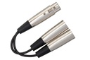 Hosa YXM-121 Y Cable XLR3F to Dual XLR3M. 6"