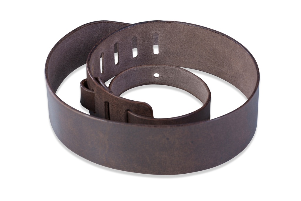 Levy's M17D-DBR 2 1/2" Wide Dark-brn Veg-tan Leather Guitar Strap