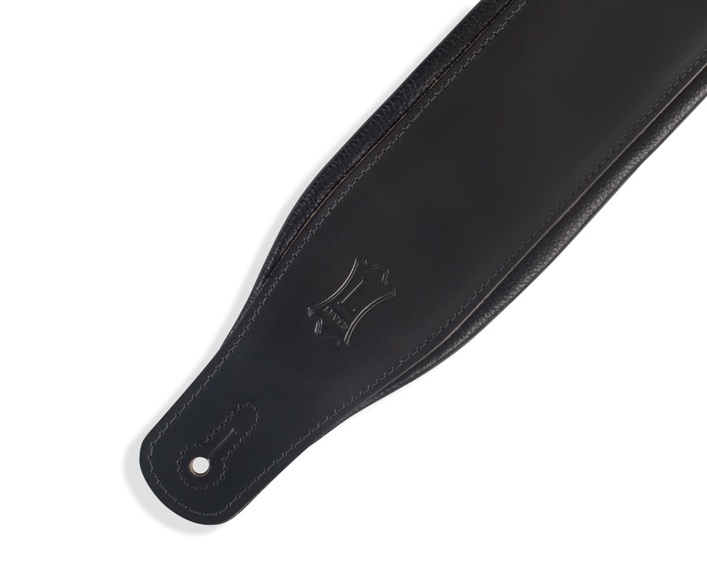 Levy's M26PD-BLK 3 inch Wide Top Grain Leather Guitar strap