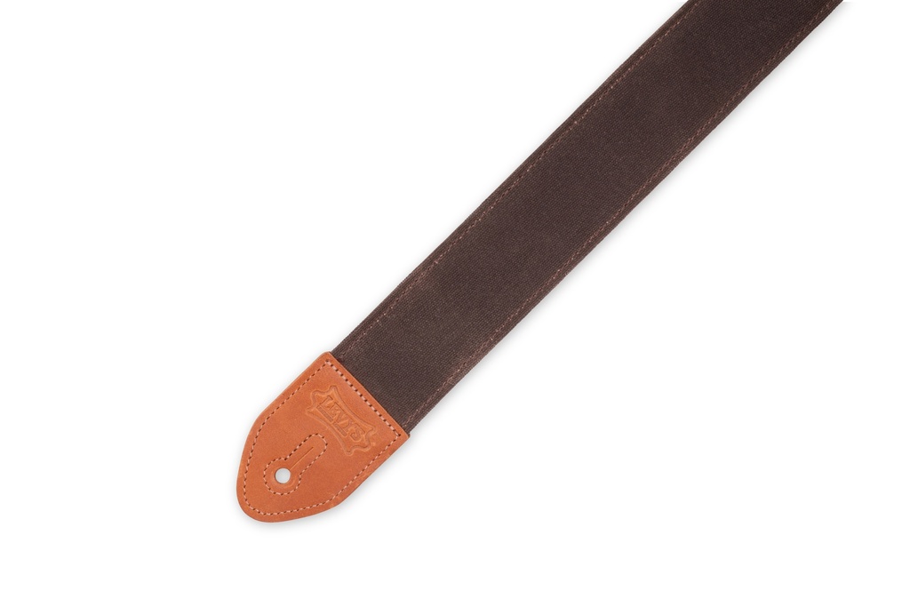 Levy's M7WC-BRN 2" Wide Waxed Canvas Guitar Strap