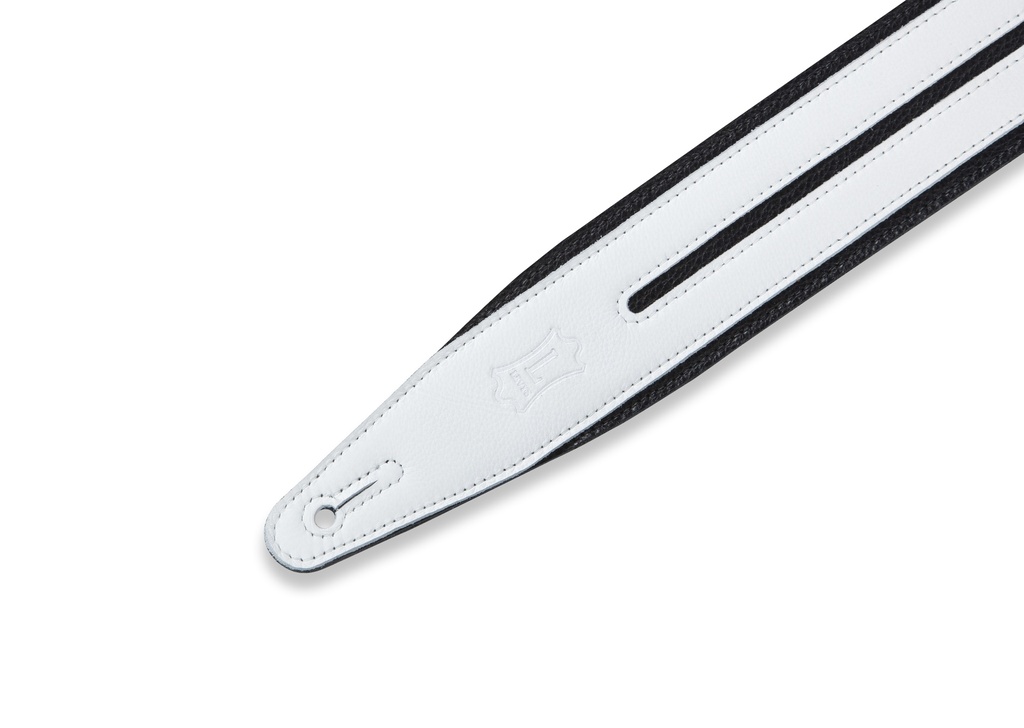 Levy's MG317DRS-BLK_WHT 2 1/2" Wide Black Garment Leather strap
