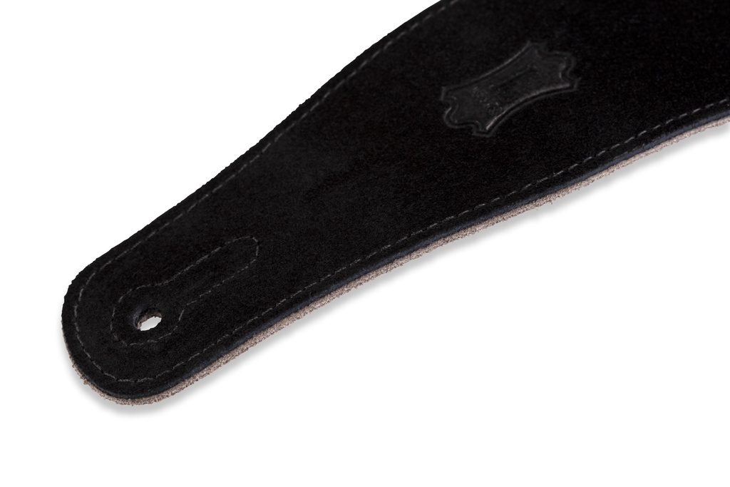 Levy's MS26-BLK 2 1/2" Wide Black Suede Guitar Strap