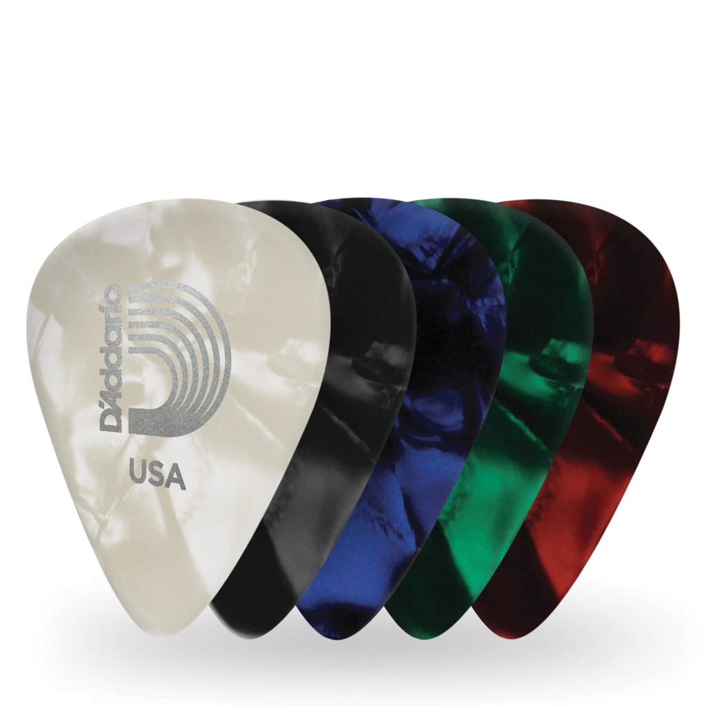 D'Addario Assorted Pearl Celluloid Guitar Picks