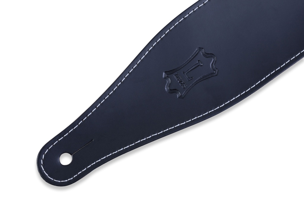 Levy's DM17-BLK 2 1/2" Wide Black Genuine Leather Guitar Strap