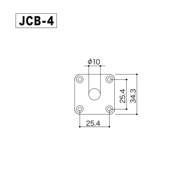 Allparts AP-0633 Square Jackplate for Les Paul®, Black (plastic)