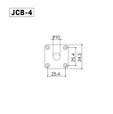 Allparts AP-0633 Square Jackplate for Les Paul®, Cream (plastic)