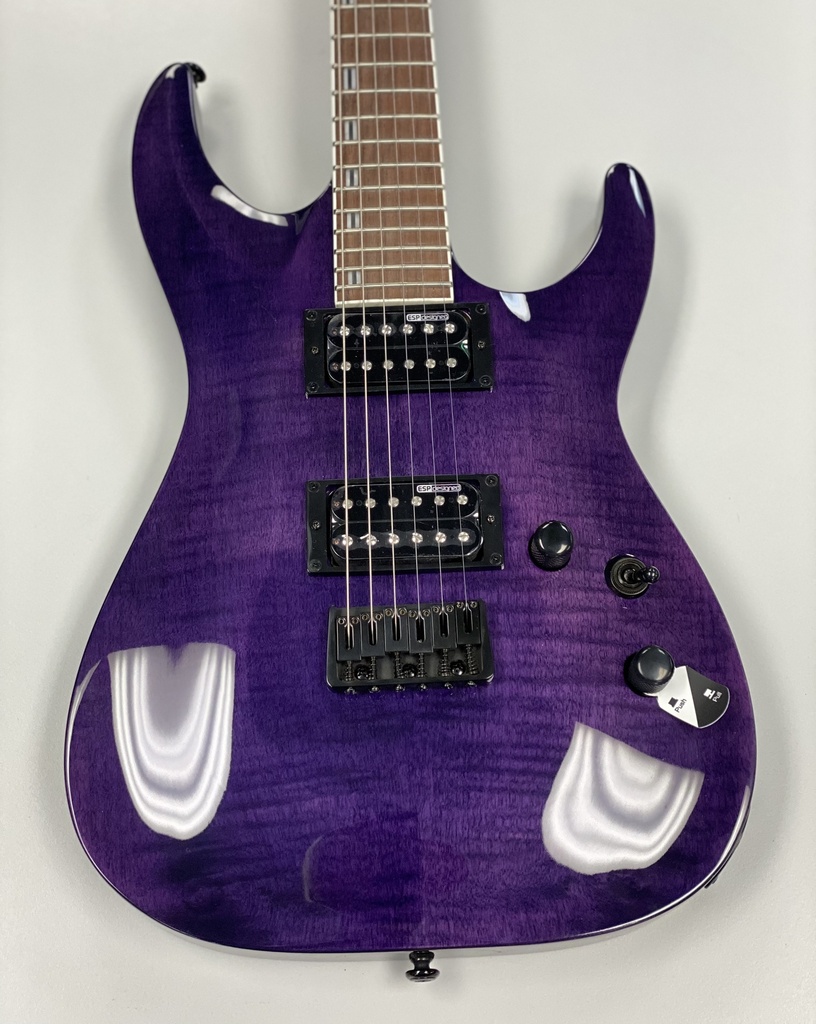 ESP Ltd H-200, Flame Maple, See-thru Purple