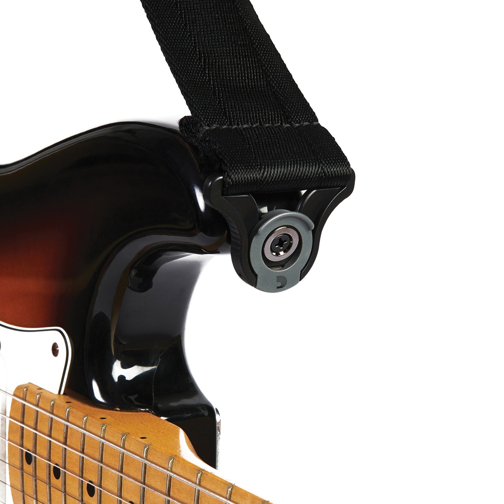 D'Addario Auto Lock Guitar Strap, Black