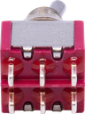 Carling Mini Toggle Switch, DPDT, 2 Position, Solder Lugs, Short Bat