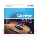 D'Addario 11-47 Light 12-String, Silk & Steel Acoustic Guitar Strings