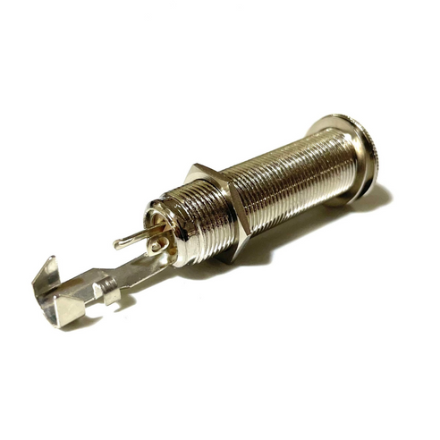 Allparts EP-0152 Switchcraft® 152B Stereo Long Threaded Jack, Nickel, Single item