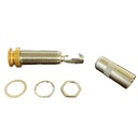 Allparts EP-4161 Switchcraft® 3-conductor End Pin Jack, Gold