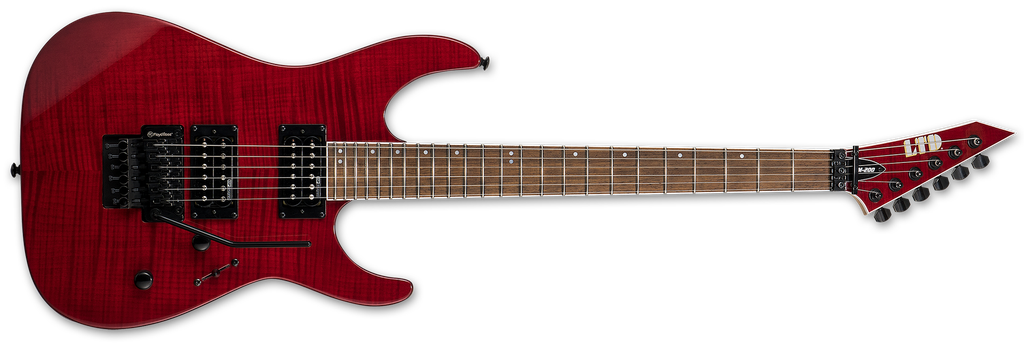 ESP Ltd M-200, Flame Maple, See-thru Red