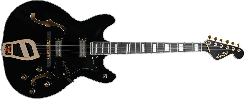 Hagstrom 67' Viking II Electric Guitar, Black Gloss