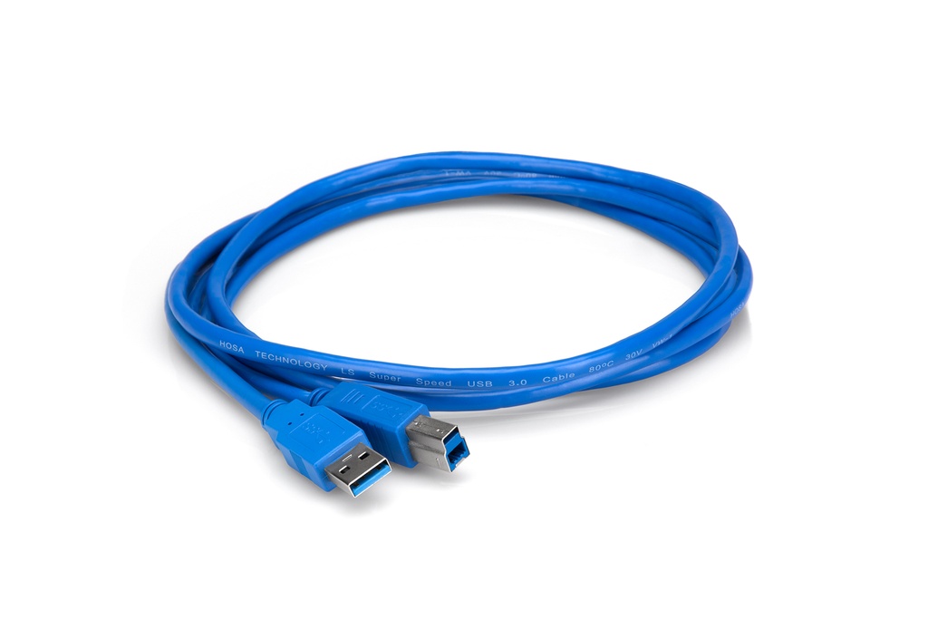 Hosa USB-306AB SuperSpeed USB 3.0 Cable, Type A to Type B, 6 feet