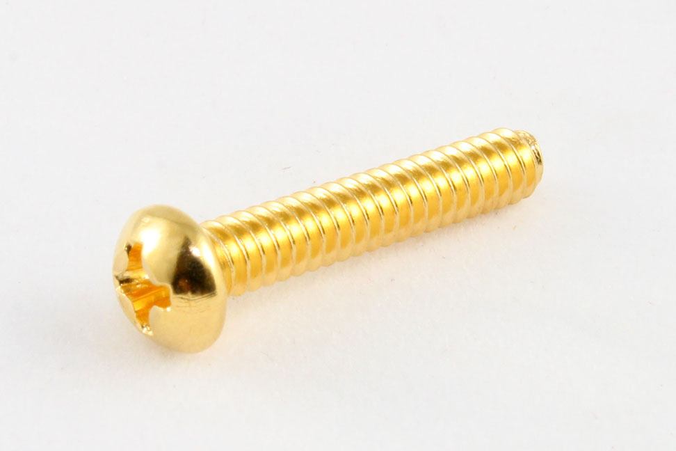 Allparts GS-0007 Single Coil Pickup Screws, Gold, Pack of 8