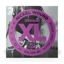 D'Addario XL Nickel Wound Electric Strings, Super Light, 9-42, EXL120-3D, 3 Pack
