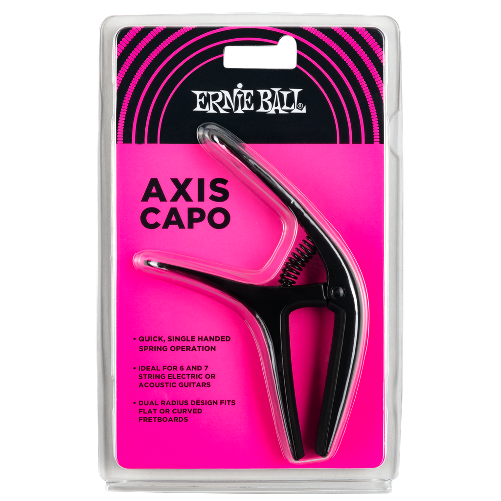 Ernie Ball Axis Dual Radius Capo, Black