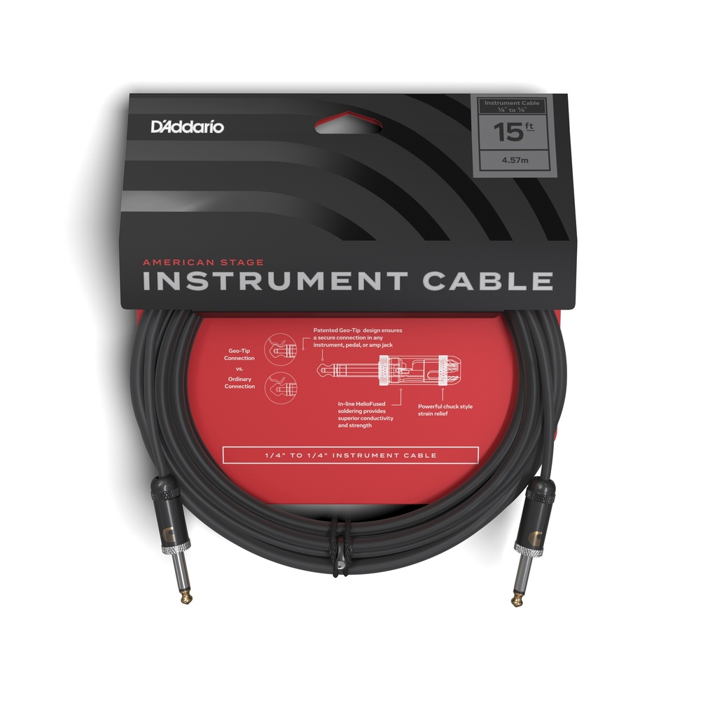 D'Addario American Stage Instrument Cable, 15 feet