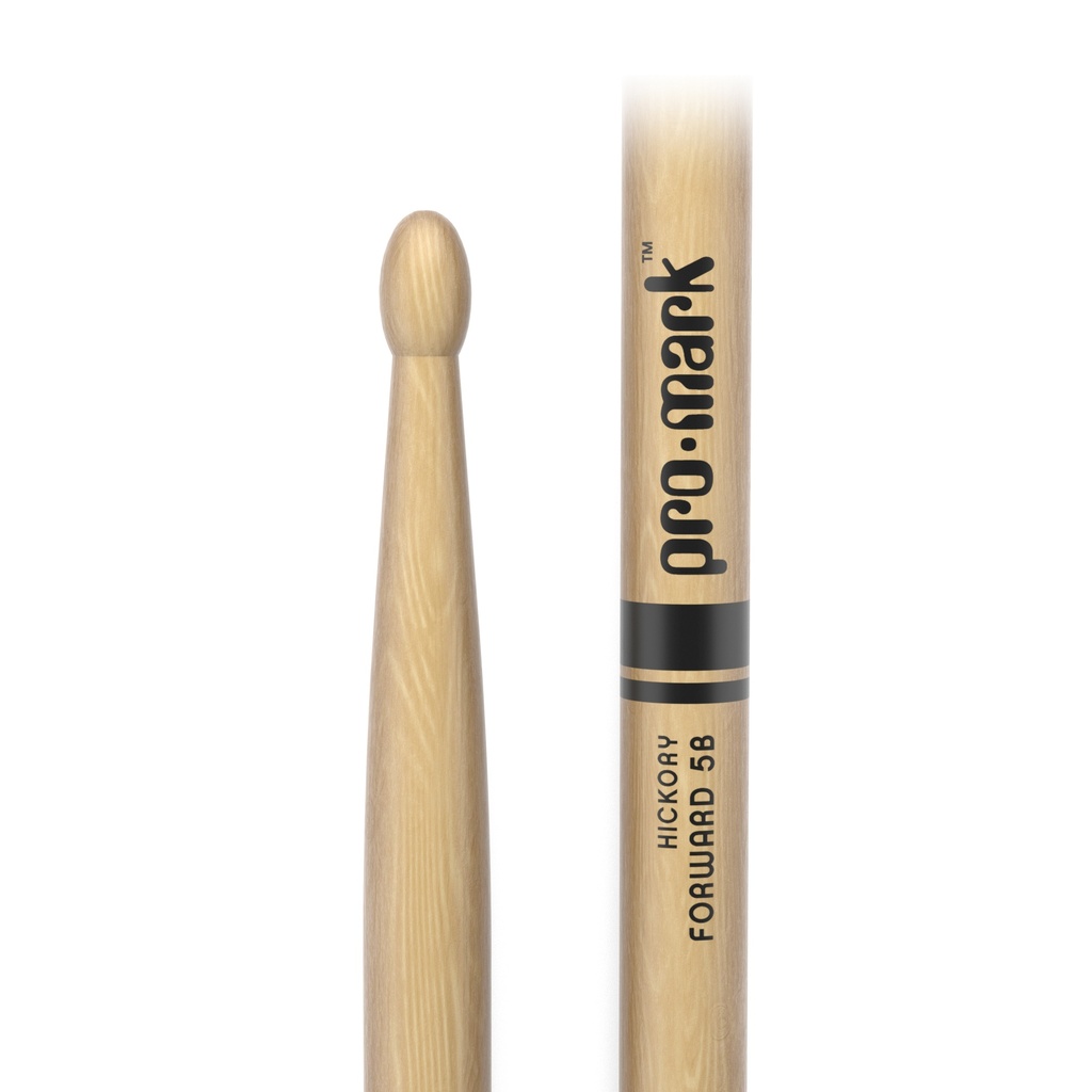 ProMark Classic Forward 5B Hickory Drumstick, Oval Wood Tip