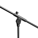 Gravity Touring Series Microphone Stand with 2-Point Adjustment Telescoping Boom, Black