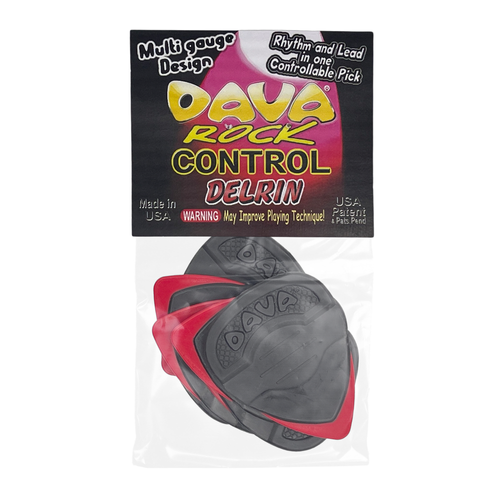Dava Rock Control Delrin Picks, 6 Pack