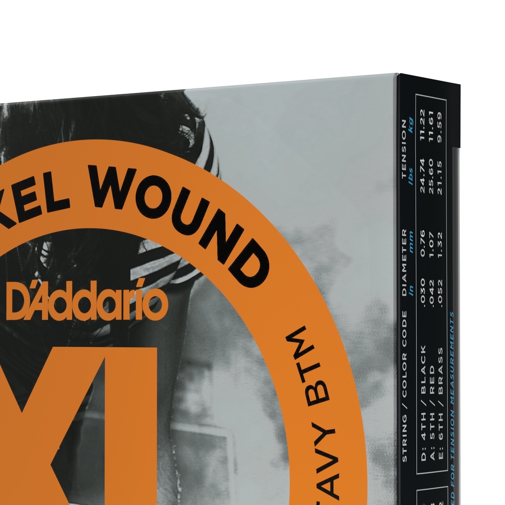 D'Addario 10-52 Light Top/Heavy Bottom, XL Nickel Electric Guitar Strings 3-Pack