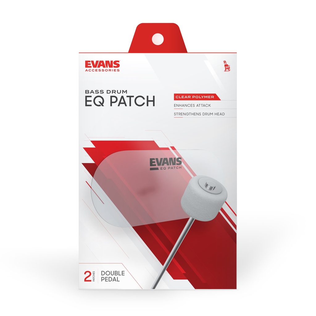 EQ Clear Plastic Bass Drum Double Patch