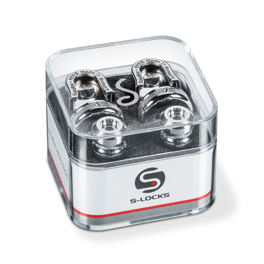 Schaller S-Locks Strap Retainers, Pair, Chrome