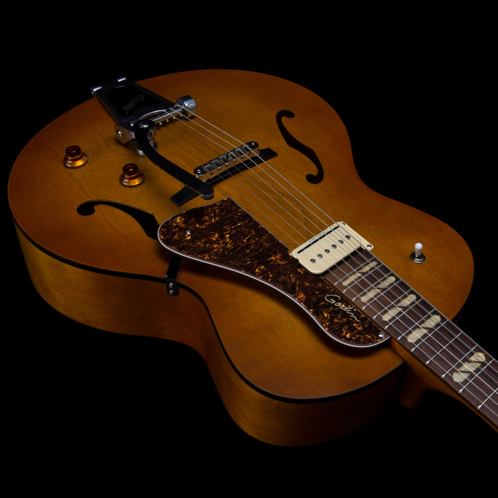 Godin 5th Avenue Jumbo PRail Harvest Gold