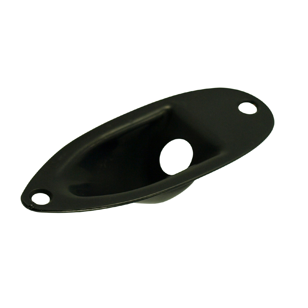 WD Recessed Jack Plate for Strat, Black