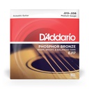 D'Addario 13-56 Medium, Phosphor Bronze Acoustic Guitar Strings