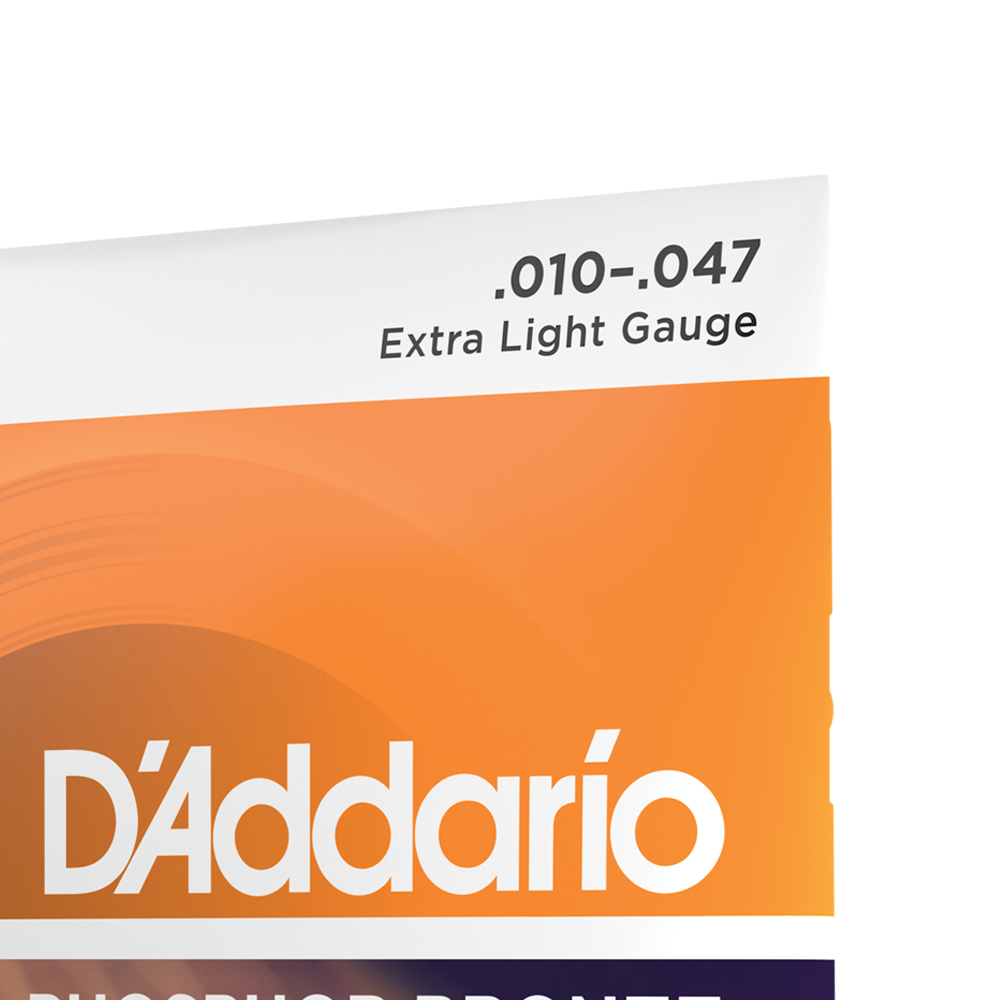 D'Addario 10-47 Extra Light, Phosphor Bronze Acoustic Guitar Strings