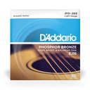 D'Addario 12-53 Light, Phosphor Bronze Acoustic Guitar Strings