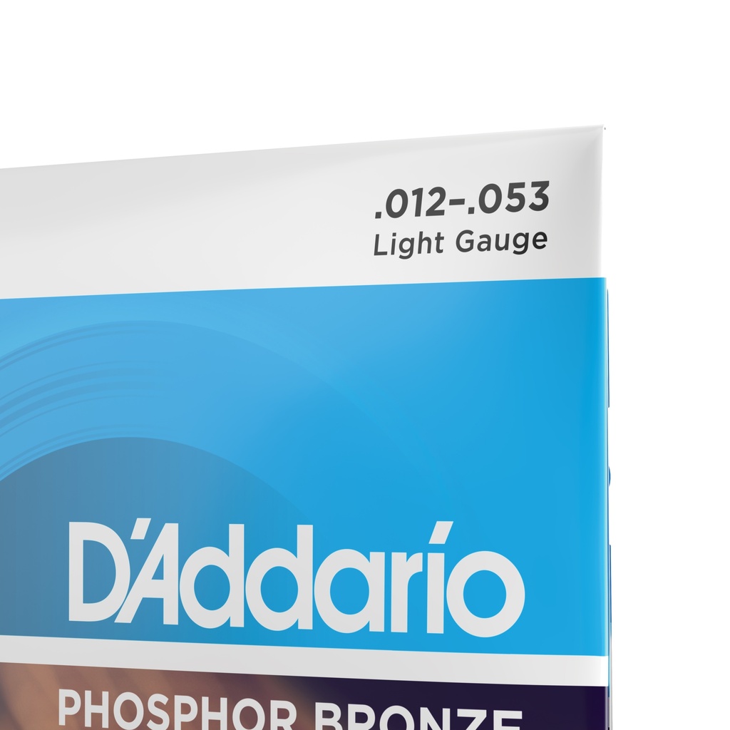 D'Addario 12-53 Light, Phosphor Bronze Acoustic Guitar Strings