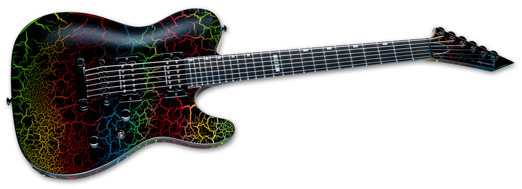 ESP Ltd Eclipse '87 Non-Trem, Rainbow Crackle