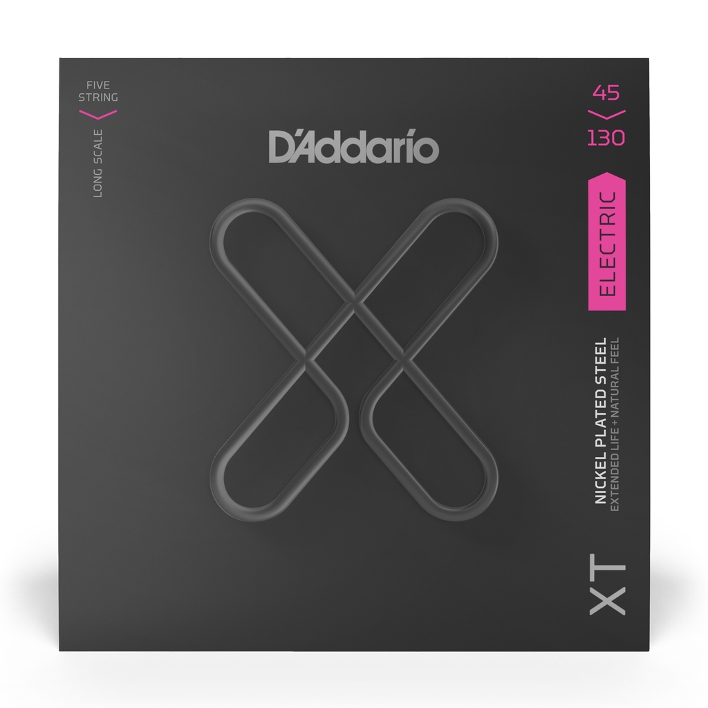 D'Addario 45-130 Regular Light 5-String, Long Scale, XT Nickel Coated Bass Strings