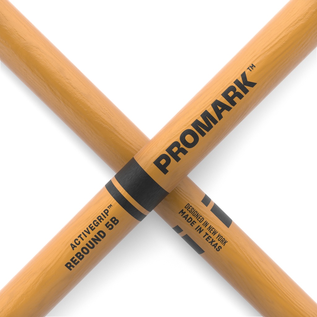 ProMark Rebound 5B ActiveGrip Clear Hickory Drumstick, Acorn Wood Tip