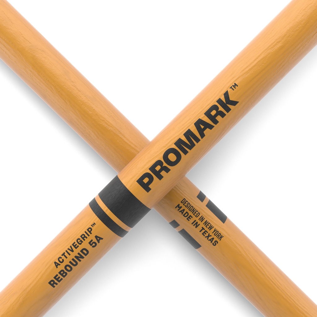 ProMark Rebound 5A ActiveGrip Clear Hickory Drumstick, Acorn Wood Tip