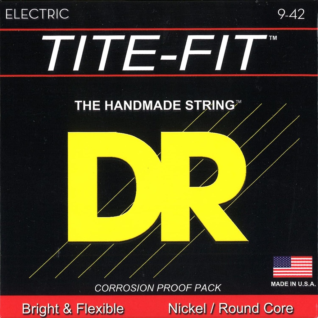 DR LT-9 Tite-Fit Electric Guitar Strings, 9-42