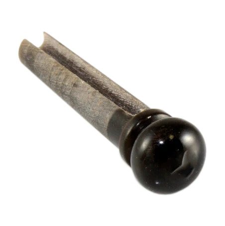 Allparts BP-0856 Water Buffalo Horn Slotted Bridge Pins, No dot