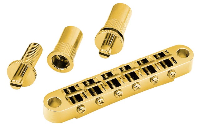 Allparts GB-0525 Gotoh Tunematic Bridge with Large Holes, Gold